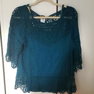 NWT Pretty Teal Top